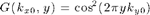 $$G(k_{x0},y) = \cos^2(2\pi yk_{y0})$